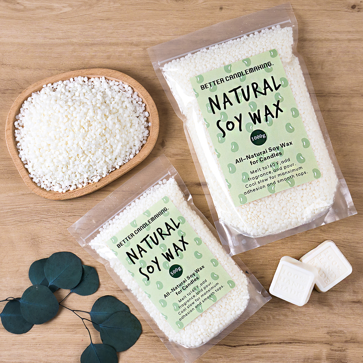 500g/1000g Natural Soy Wax DIY - Candle Supplies Wholesale incelemesi ve fiyatı