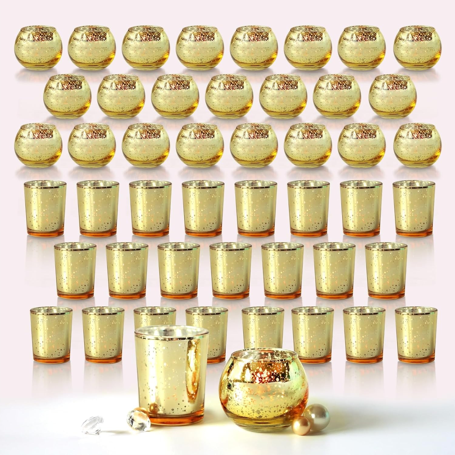 48Pcs Gold Votive Candle Holde - Candle Supplies In Bulk incelemesi ve fiyatı