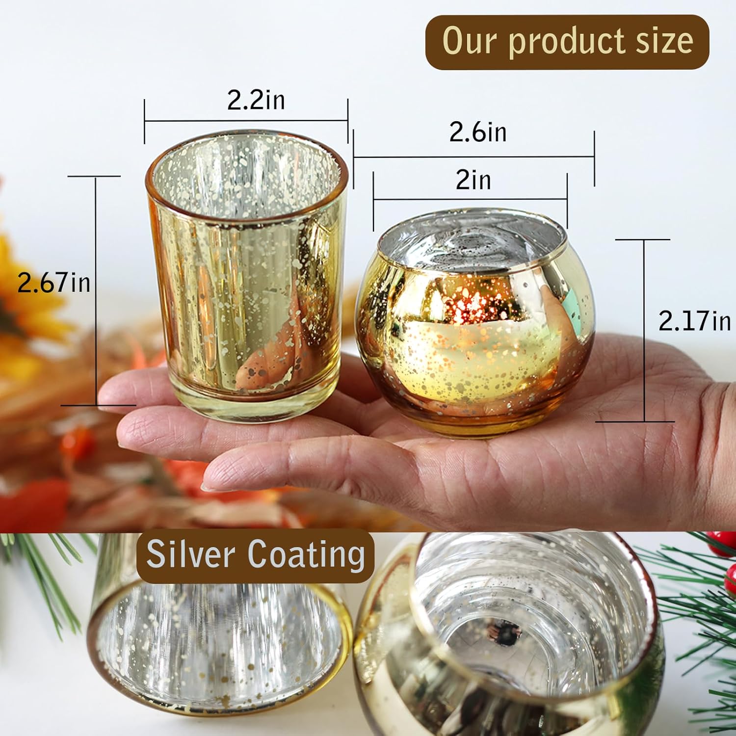 48Pcs Gold Votive Candle Holde - Candle Supplies In Bulk incelemesi ve fiyatı