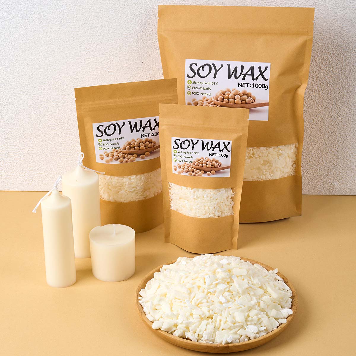 1 Pounds Pure White Soy Wax Fo - Candle Supplies Wholesale incelemesi ve fiyatı