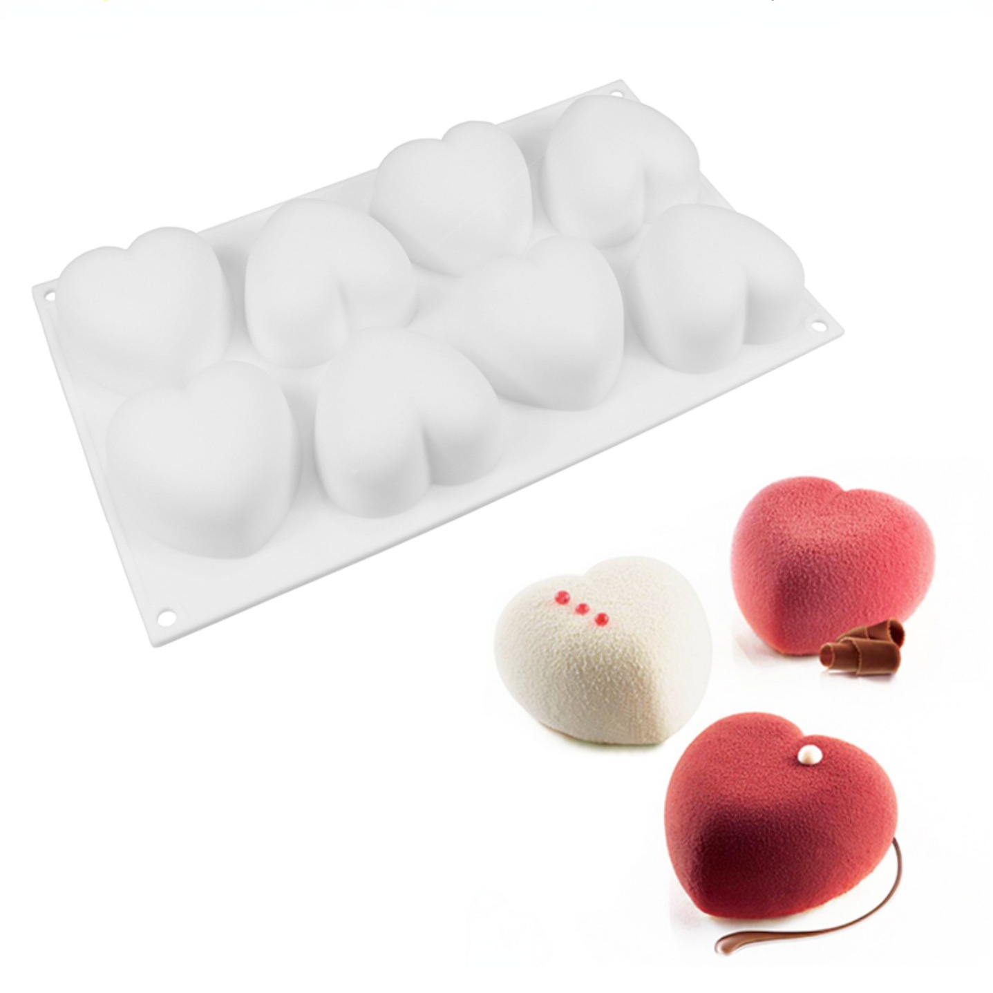 Love Heart Silicone Soap Mold  - Candle Supplies Wholesale incelemesi ve fiyatı