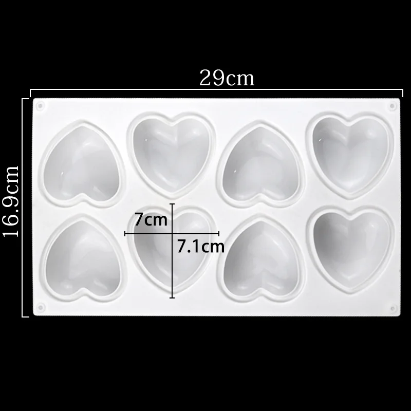 Love Heart Silicone Soap Mold  - Candle Supplies Wholesale incelemesi ve fiyatı