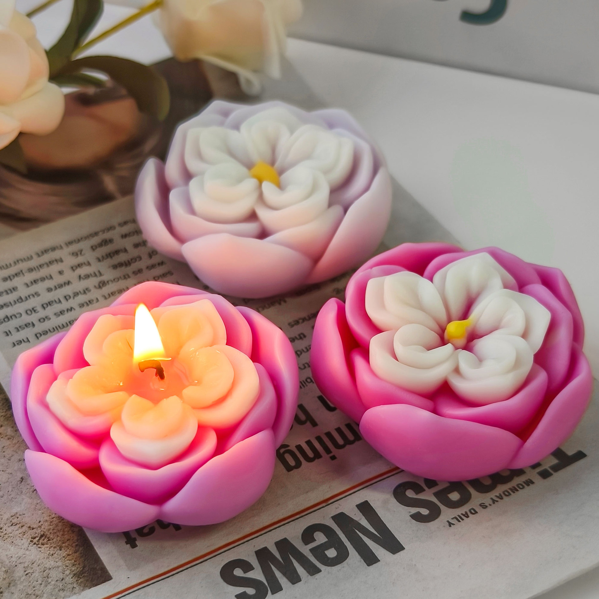 3d Flower Diffuser Mold Diy Si - Candle Supplies For Business incelemesi ve fiyatı