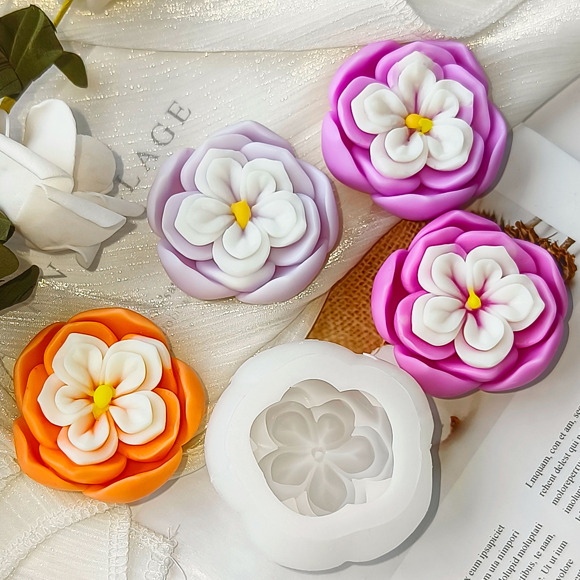 3d Flower Diffuser Mold Diy Si - Candle Supplies For Business incelemesi ve fiyatı